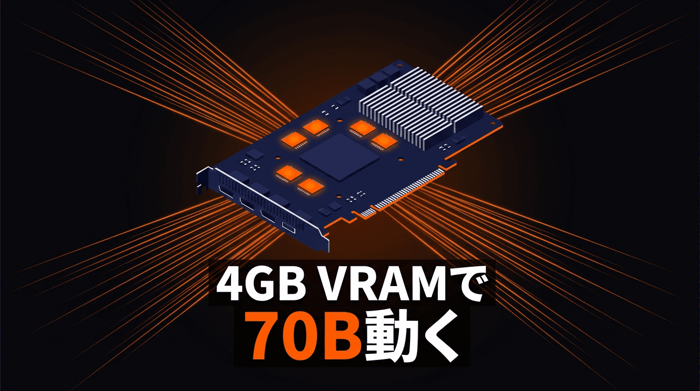 4GB VRAMで70Bモデルを動かすAirLLMの仕組みと使いどころ