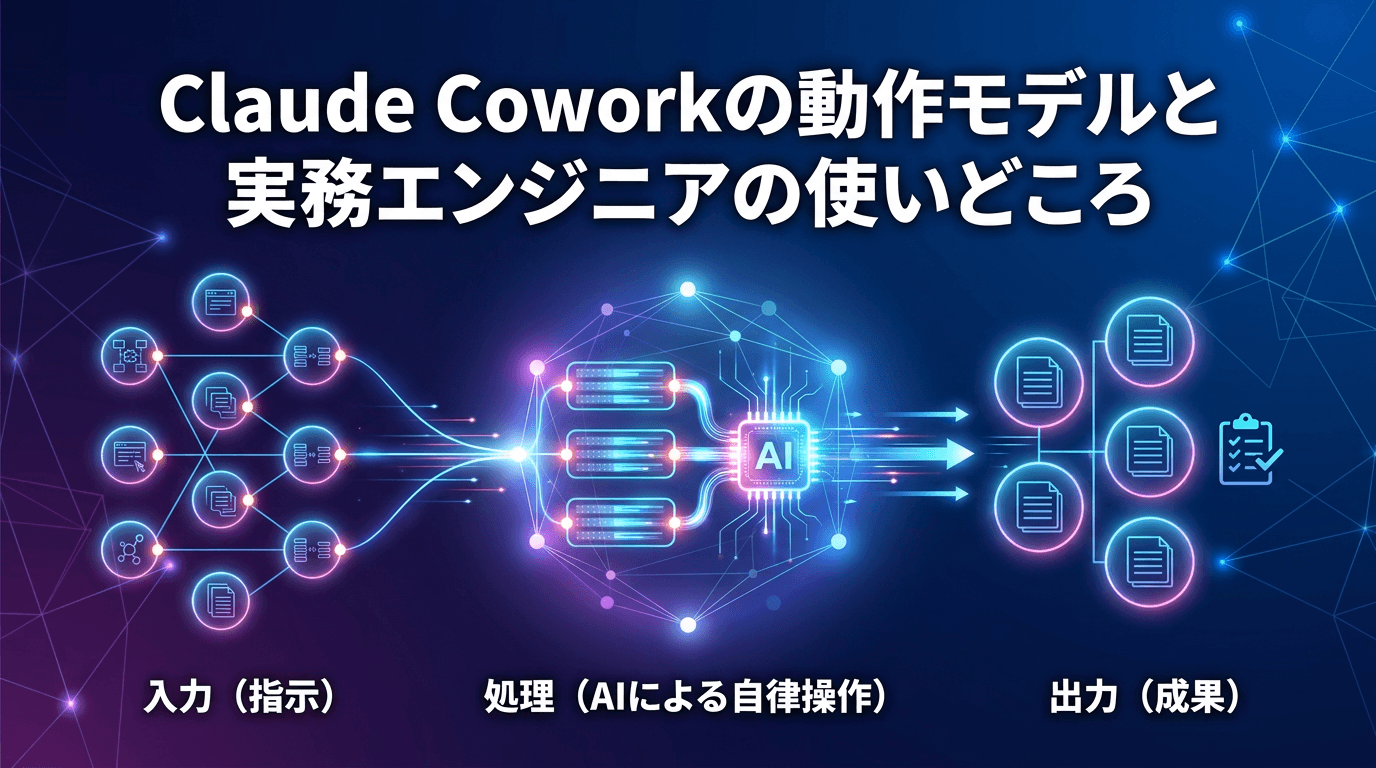 Claude Coworkの動作モデルと実務エンジニアの使いどころ