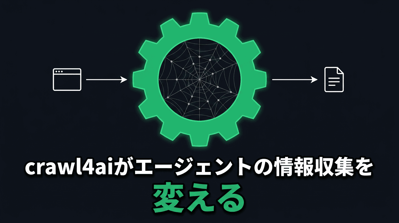 crawl4aiはLLMエージェントの「情報収集係」として機能する