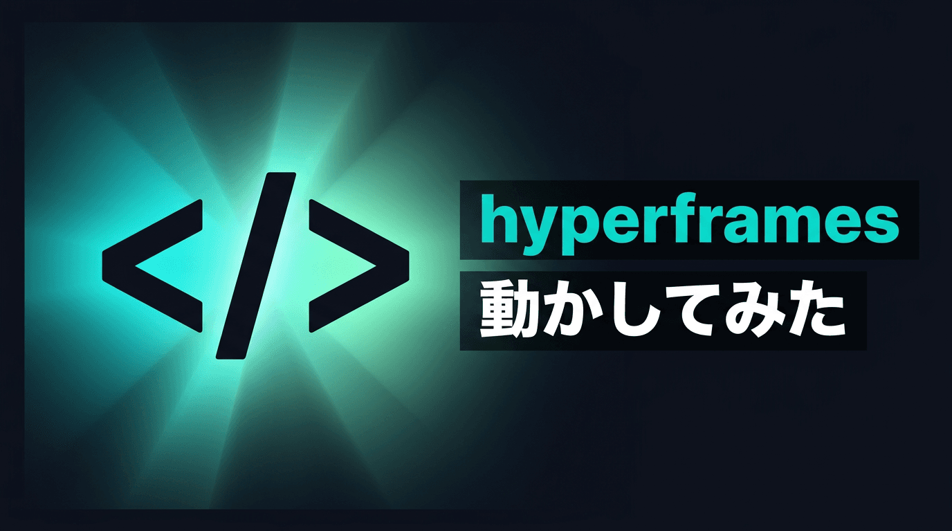 HTMLで動画を生成するhyperframesを実際に動かしてみた