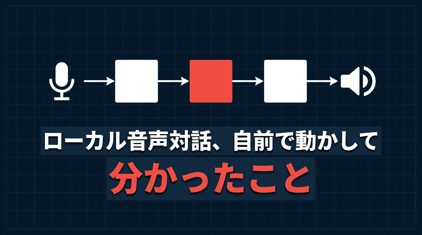 ローカル音声対話パイプラインを自前で動かして分かったこと