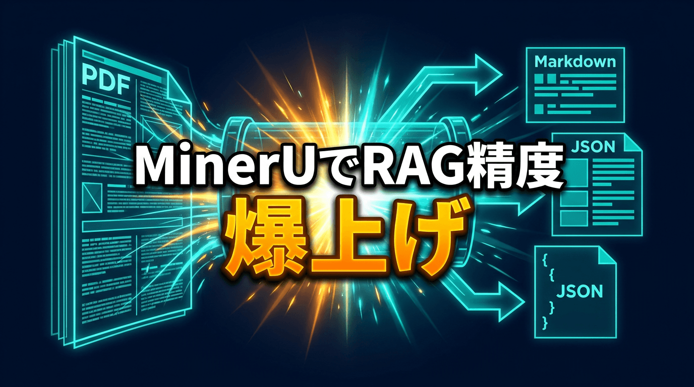 MinerUでPDF→Markdown変換、RAG前処理の精度を上げる