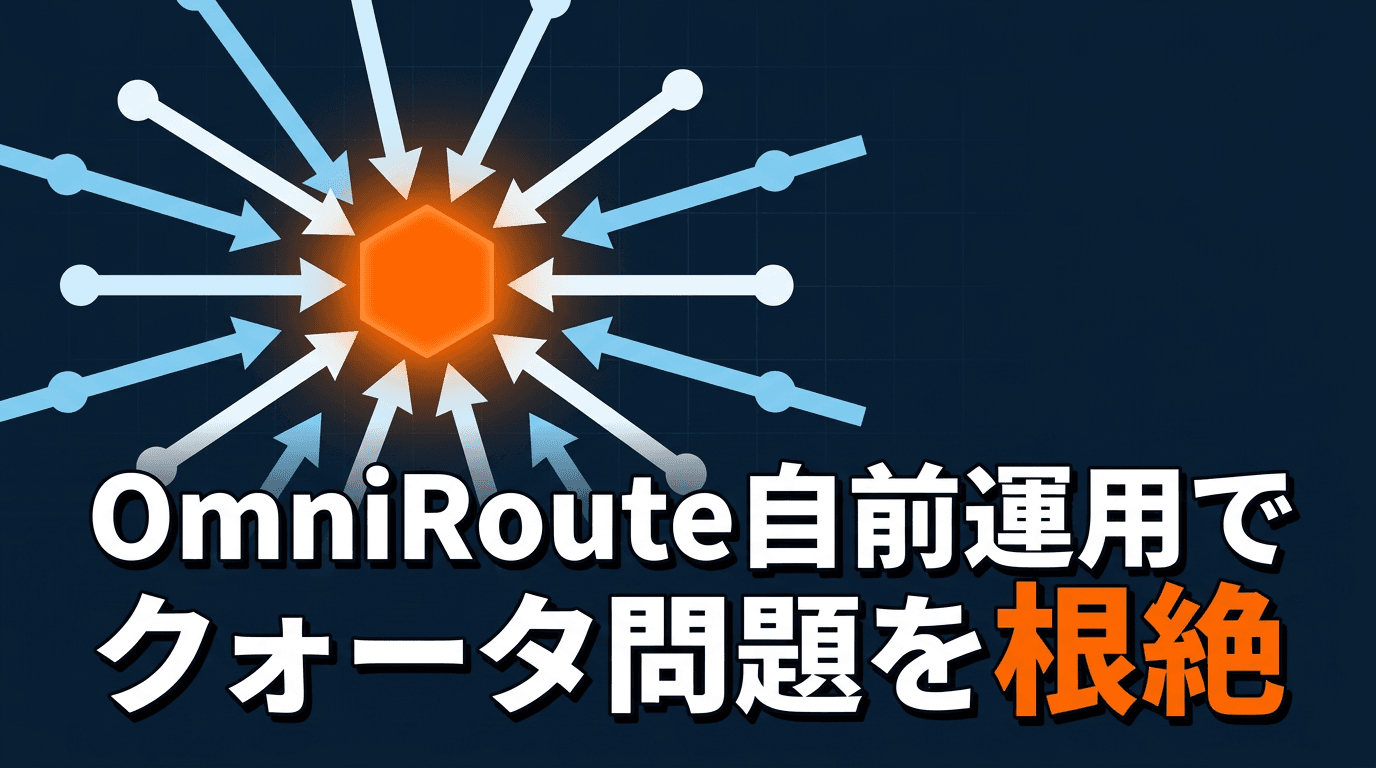 OmniRouteをDocker Composeでセルフホストしてクォータ問題を構造的に解決する
