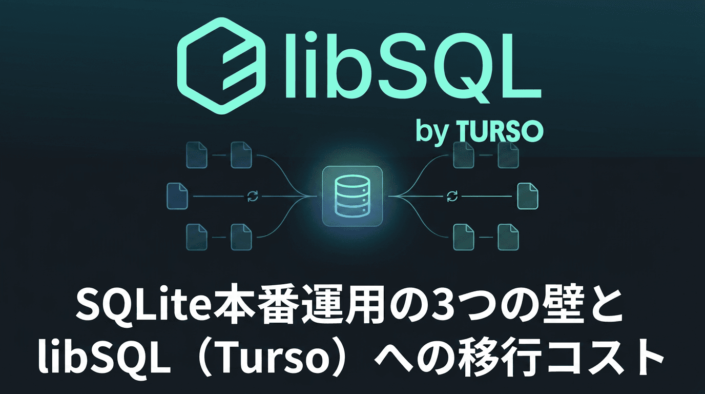 SQLite本番運用の3つの壁とlibSQL(Turso)への移行コスト